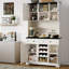 Armoire de bar 71 po, support à micro-ondes avec supports à vin, 4 portes et 2 tiroirs 71 po