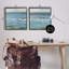 «Beach Shore with Sandpipers & Graminées», ensemble de 2 impressions sur toile encadrées, design par Sally Swatland-114316756-114316755