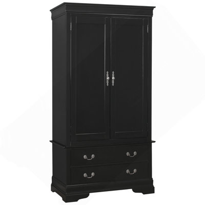 Armoire traditionnelle noire élégante