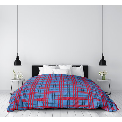 Polyester Plaid Duvet Cover