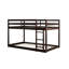 Lit simple au-dessus d'un lit mezzanine - Structure en bois d'hévéa robuste pour un lit dans une chambre propre et bien rangée-1154800969