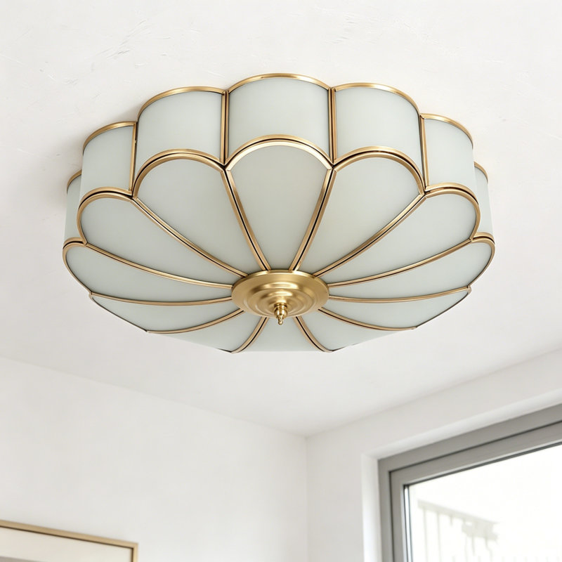 Brass Flush Mount Light 4-Light