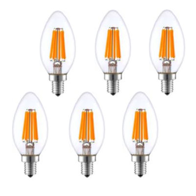 6 W (équivalent à 60 Watts), ampoule DEL B11, à intensité variable, blanc chaud (3000 K) / culot candélabre