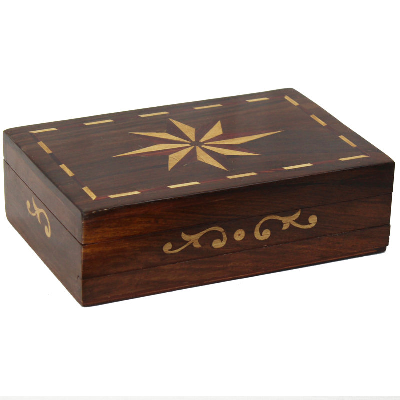 Coffret décoratif en bois fait à la main rosewood Agra