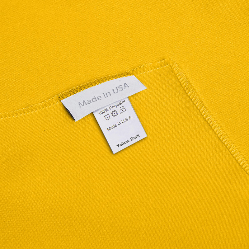 Angiens Polyester Semi-Sheer Drape Pair, Dark Yellow