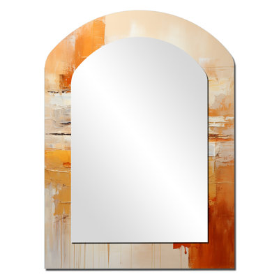 Miroir mural Glam Orange Beige Collage II - Glam