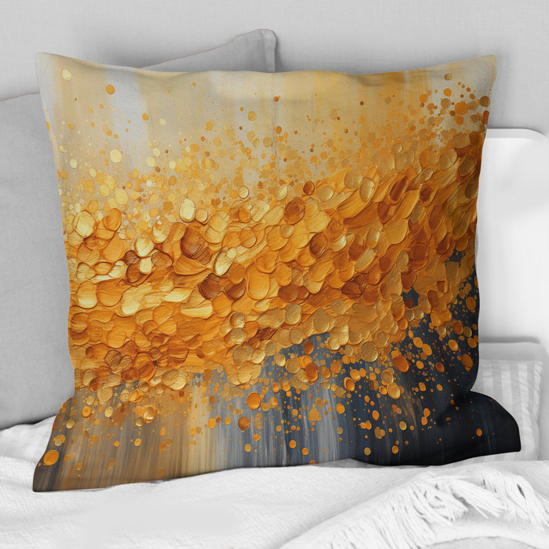 Coussin Golden Radiance I - Abstract Landscape