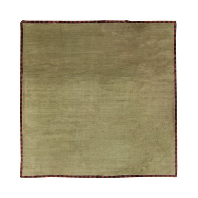 Check Border One-of-a-Kind 11' Square Wool Area Rug in