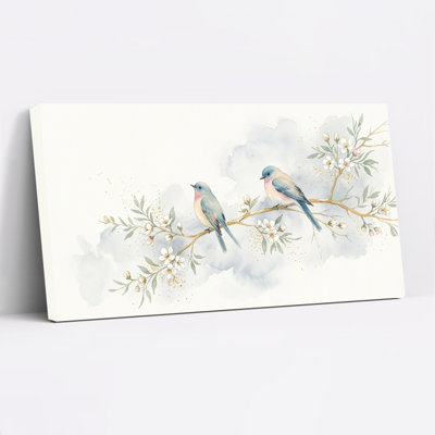 Birds Branch Canvas Wall Art Oil Painting Print Set Of 1