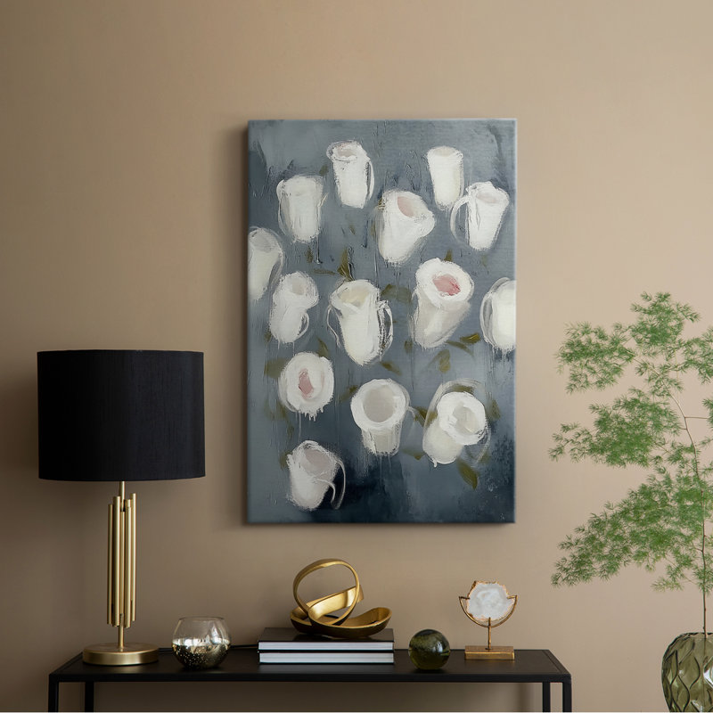 Série FLORAL DCXCII - Toile tendue avec châssis Premium - Prêt à être accroché, H 48 po x l 32 po
