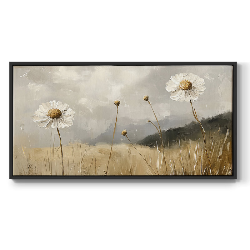 Série paysage - CLIV - Toile tendue avec châssis encadré - Prêt à être accroché, Noir, H 17 po x l 33 po