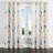 Abstract Velvet Curtains - Contemporary Boho Blue And Pink Boho Petals Grommet Curtain - 1 Panel-147499230-147499227