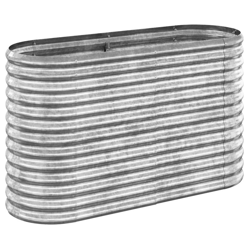 Anquenette Metal Raised Garden Bed, Silver