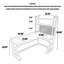 Bureau moderne en L en bois massif avec tablette-974326658