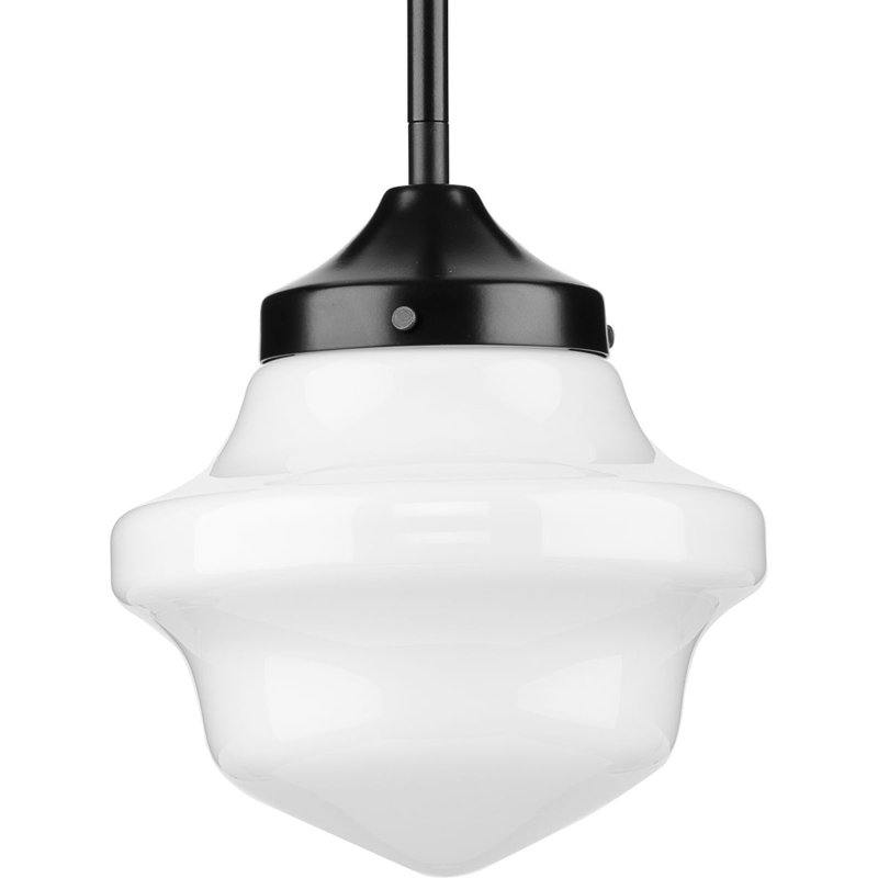 Wallaceton 1 - Light Schoolhouse Pendant, Matte Black