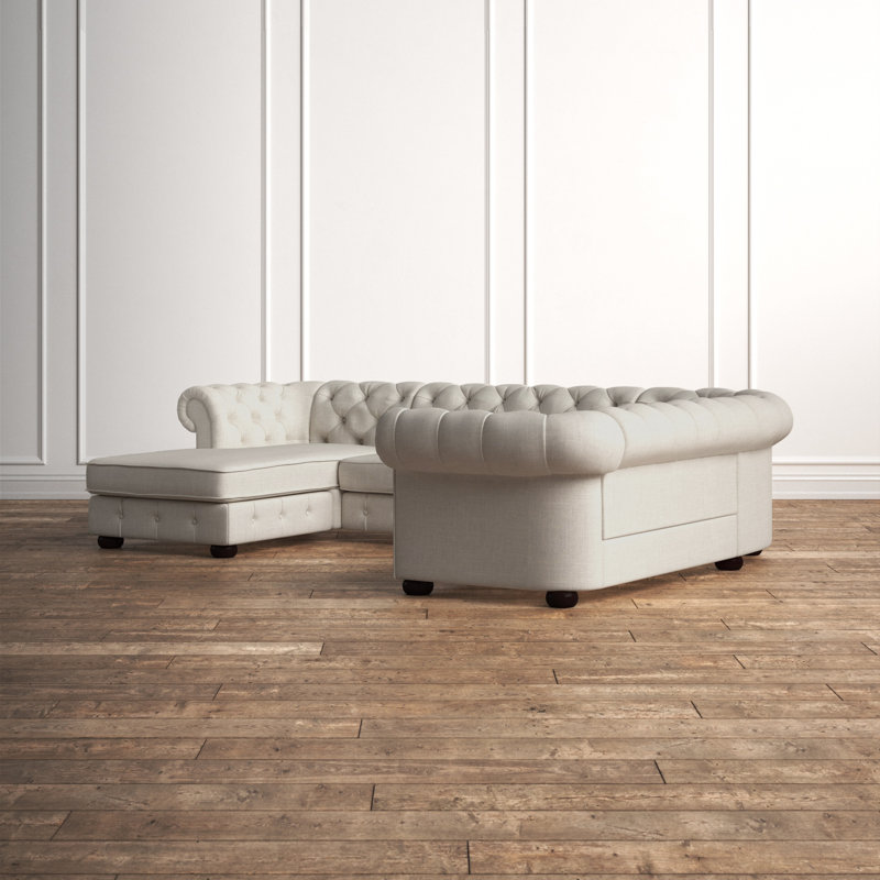 Dunn Upholstered U-Shaped Sectional Left Hand Facing, Beige