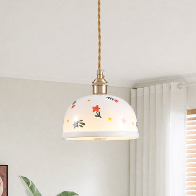 Luminaire suspendu en céramique 1 lumière