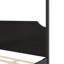 Grand lit plateforme à baldaquin en bois avec tête de lit et pieds de support, noyer-2038977483-2038977485