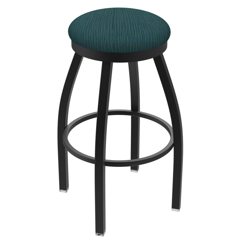 Tabouret pivotant80280 Misha, Tissu - marée graphique, Noir froissé, Très grand (siège d'une hauteur de 36 po)