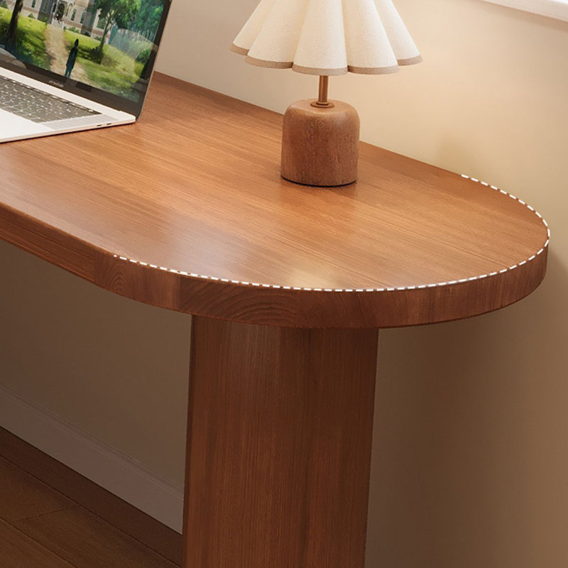 Nut-brown L-Shaped Solid Wood writing desk, 61.02” H x 78.74” W x 55.12” D, Right Hand Return