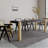 Elegant Contrast Dining Table: Sleek Design & Spacious-2126716849