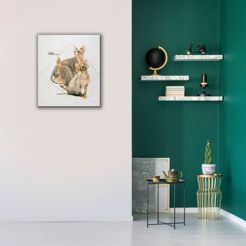 "Sphynx" par Barbara Keith, H 30 po x l 26 po x P 1,5 po