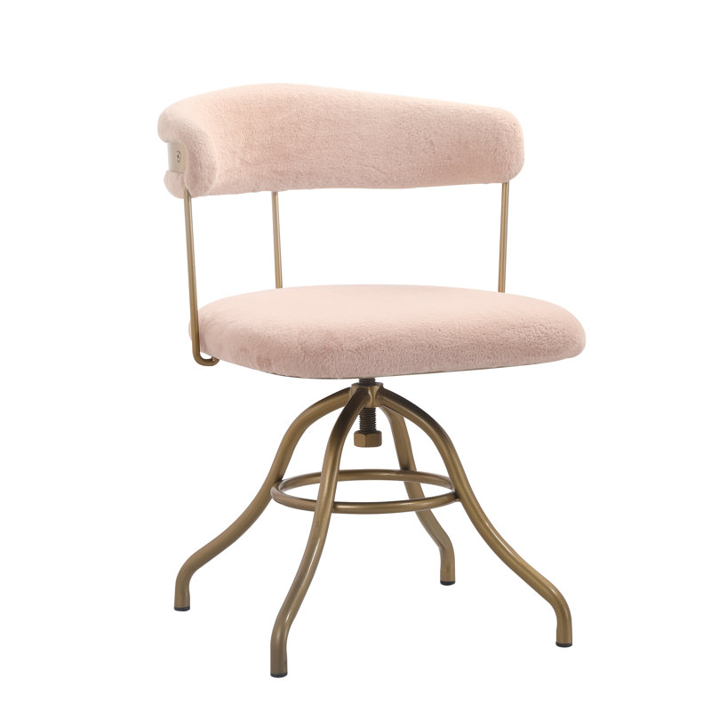 Swivel Task Chair Vanity Chair, Pink