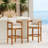 Gregorian Patio 30.3 Seat Height Acacia Wood Bar Stools With Cushions-126150697