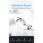 Robinet de salle de bain moderne en nickel brossé 8 po - Meuble-lavabo cascade 3 trous avec ensemble de bonde escamotable, tuyau, bonde en métal 8 po