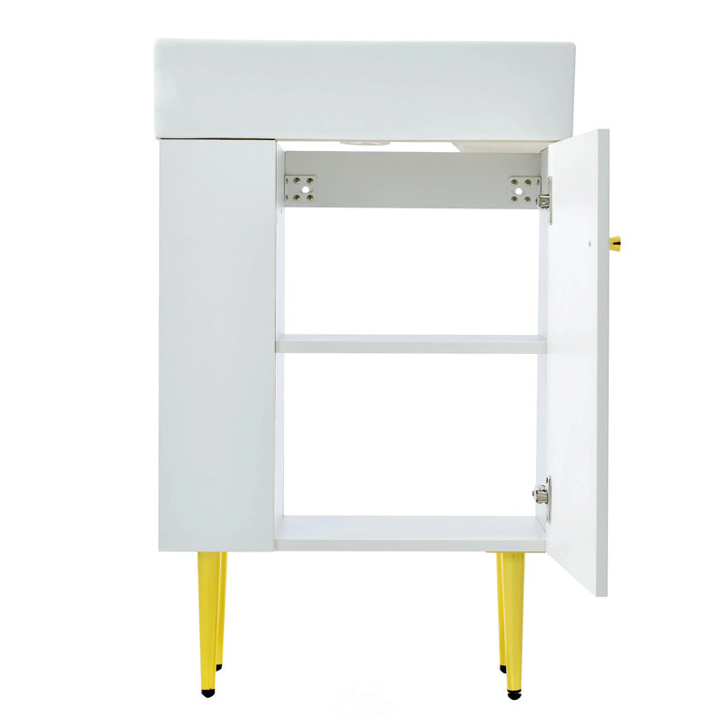Meuble-lavabo blanc 21,6 po