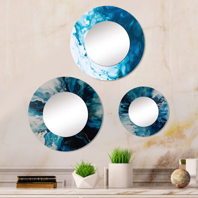 Dexiree Metal Round Mirror