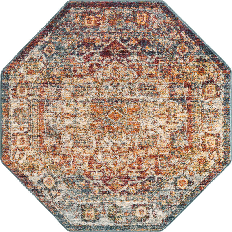 Alresford Oriental Indoor Rug, Octagon 5'1" x 5'1"