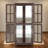 Curio Display Cabinet, Antique Display Case With Glass Doors And Adjustable Shelves For Collectibles, Four Door Design Vintage Showcase With E26 Bulb For Home Office-108686488
