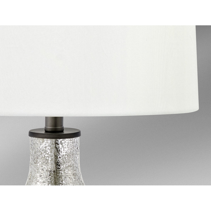 Crotone 31 in. Gunmetal and Mercury Glass Table Lamp