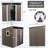 6Ft X 5Ft Outdoor Metal Storage Hut With Transparent Feature - Galvanized Iron Frame For Longevity, Endurance Plate , Sliding Doors Padlock, Simple Assembly, Extra Tools As Shed Space Structure-125090346