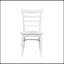 Ensemble de 2 chaises de salle à manger à finition échelle en bois blanc