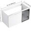 Meuble-lavabo 36 po blanc brillant avec 1/2 porte en verre gris, fonction de fermeture en douceur, contreplaqué pour l'esthétique - lavabo non inclus 2 portes modernes, meuble-lavabo, demi-porte, sans la construction