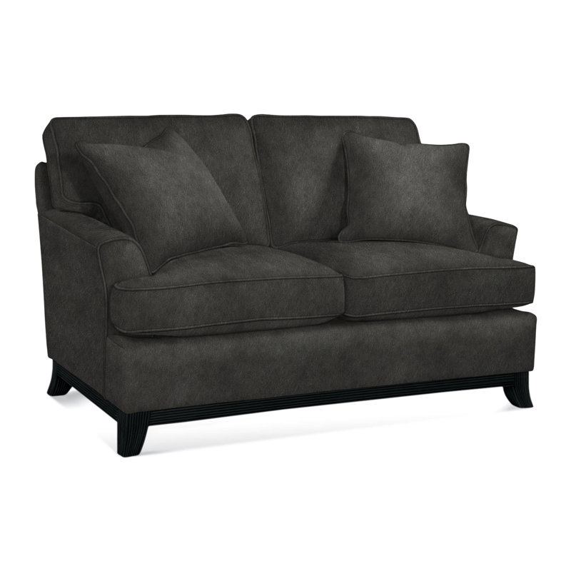 Oaks Way Loveseat, White Performance Fabric; 0851-94, Black Finish
