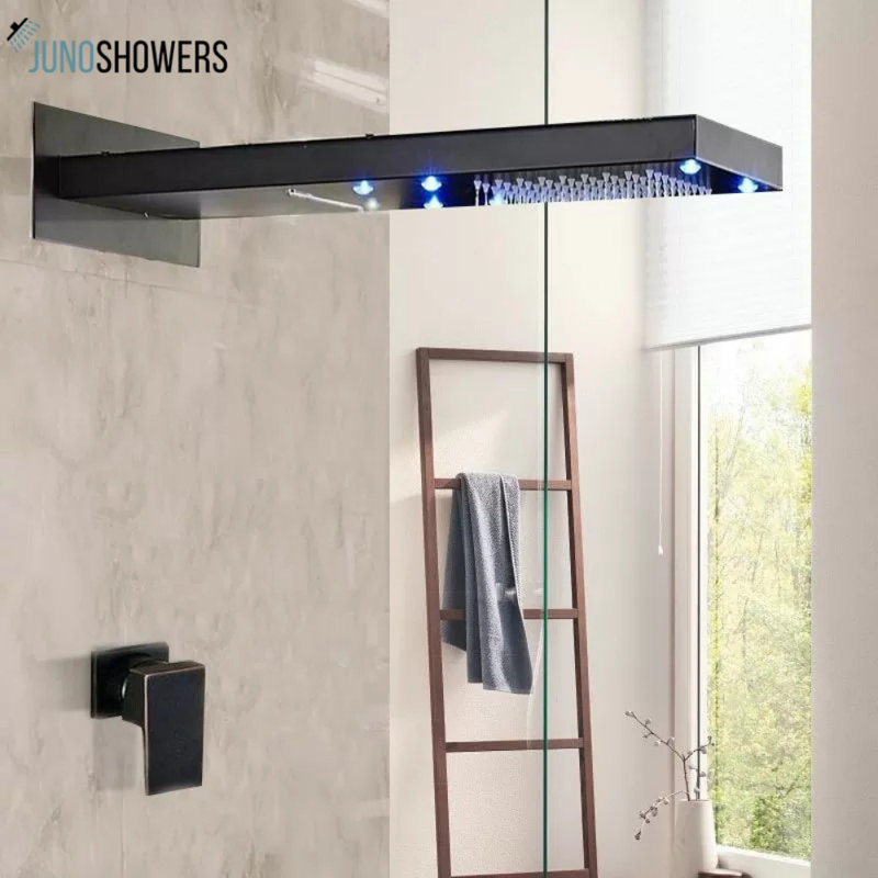 Pomme de douche rectangulaire Juno Bronze huilé