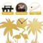 Grande horloge murale en métal palmier tropical-98916734-98916735
