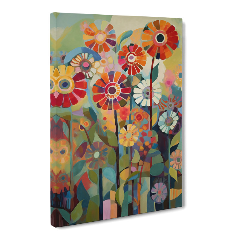 Manya Flowers Retro Vol.10 - Wrapped Canvas, 50cm H x 35cm W x 3cm D