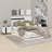 Modern High Gloss 3-Piece Bedroom Set Floating Bed Frame Platform Bed With LED Light & 2 Nightstands