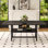 Table de salle à manger moderne épissée de 71 po x 35,4 po, 4 plateaux de table combinés en bois aggloméré texturé noir avec tablette de rangement inférieure de 43,3 po x 19,7 po, table de réunion de rassemblement familial