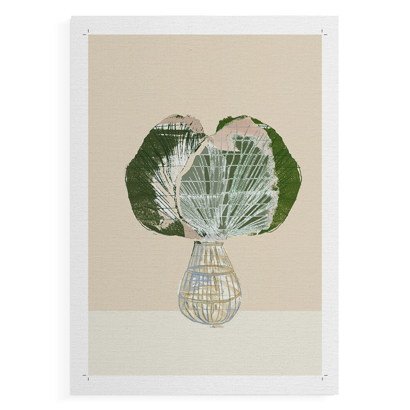 Feuille tropicale tissée I - reproduction de toile seulement - non encadrée