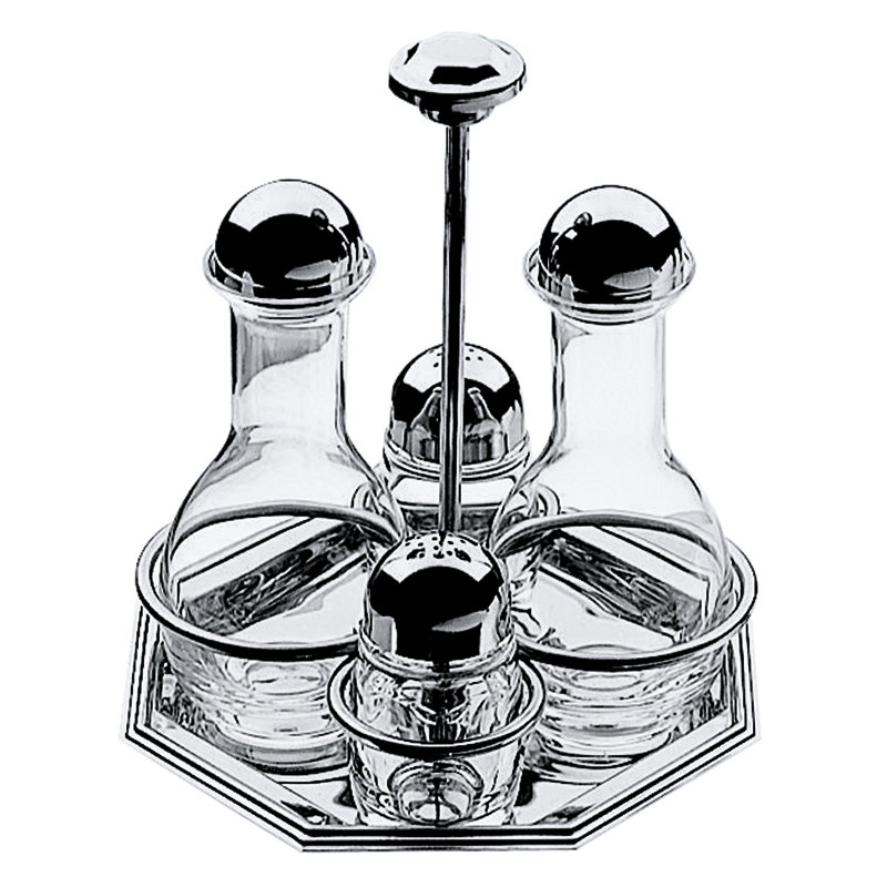 4 pièces Service à salière et salière; Cellini H: 8-1 / 4 po, 2 x 7-1 / 2 oz. + 2 x 2-1 / 2 oz.