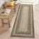 Machine Washable Non-Slip Non-Shedding Area Rugs for Living Room, Farmhouse Printed Braided Bordered Carpet, Stain Resistant Thin Foldable Floor Cover for Nursery Dining Room