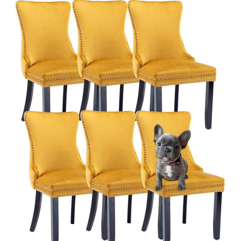 Upholstered Dining Chair, Yellow