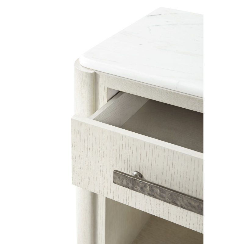Essence 1 - Drawer Solid Wood Nightstand, Opal
