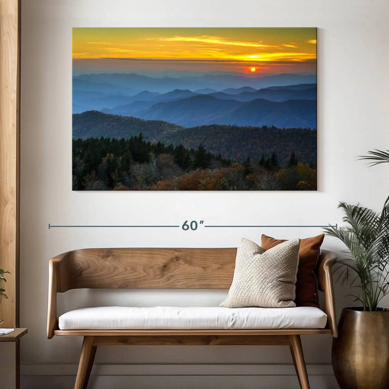 Crépuscule Alvord Blue Ridge Mountains, H 34 po x l 51 po