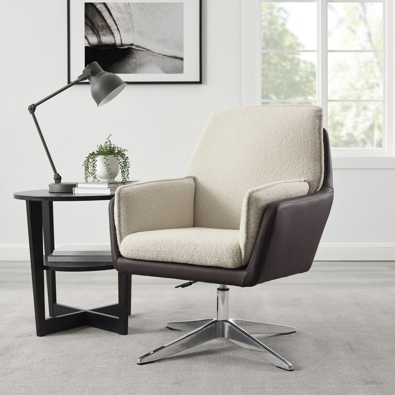 Deadra Swivel Accent Chair, Brown